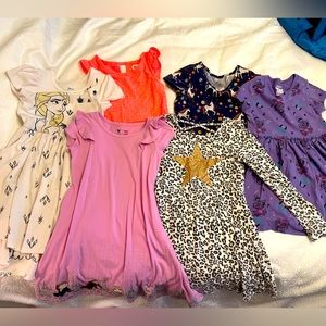 6 girls dresses. Mix of size 6 and 5T.